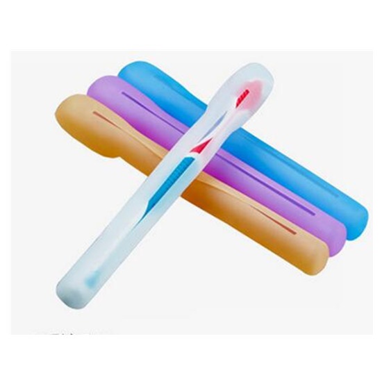 Silicone Toothbrush Holder Set Toothbrush Covers Case Protect Box for Travel Use